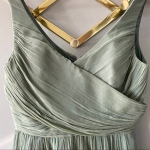 Jcrew Seafoam green chiffon dress